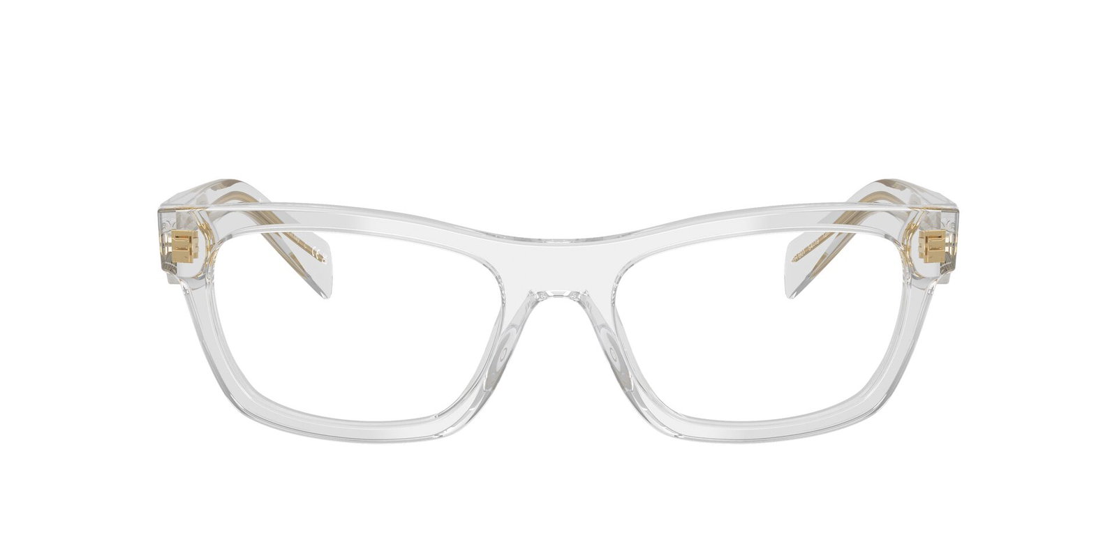 Das Bild zeigt die Prada Brille B01V in poppy tortise / bordeaux von vorne.